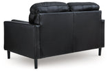 Bryceview Onyx Leather Loveseat