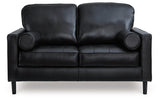 Bryceview Onyx Leather Loveseat