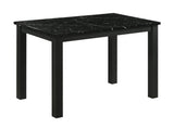 Resia Black Rectangular Dining Room Set