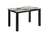 Resia Brown Marble Dining Set With Table And 4 Side Chairs view 2