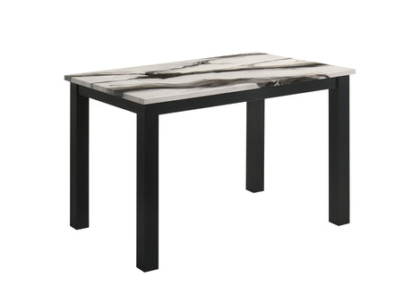 Resia Brown Marble Dining Set With Table And 4 Side Chairs view 2
