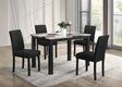 Resia Brown Marble Dining Set With Table And 4 Side Chairs from Ella Furniture