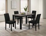 Resia Concrete Dining Set With Table And 4 Side Chairs from Ella Furniture