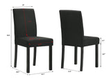 Resia Black Rectangular Dining Room Set