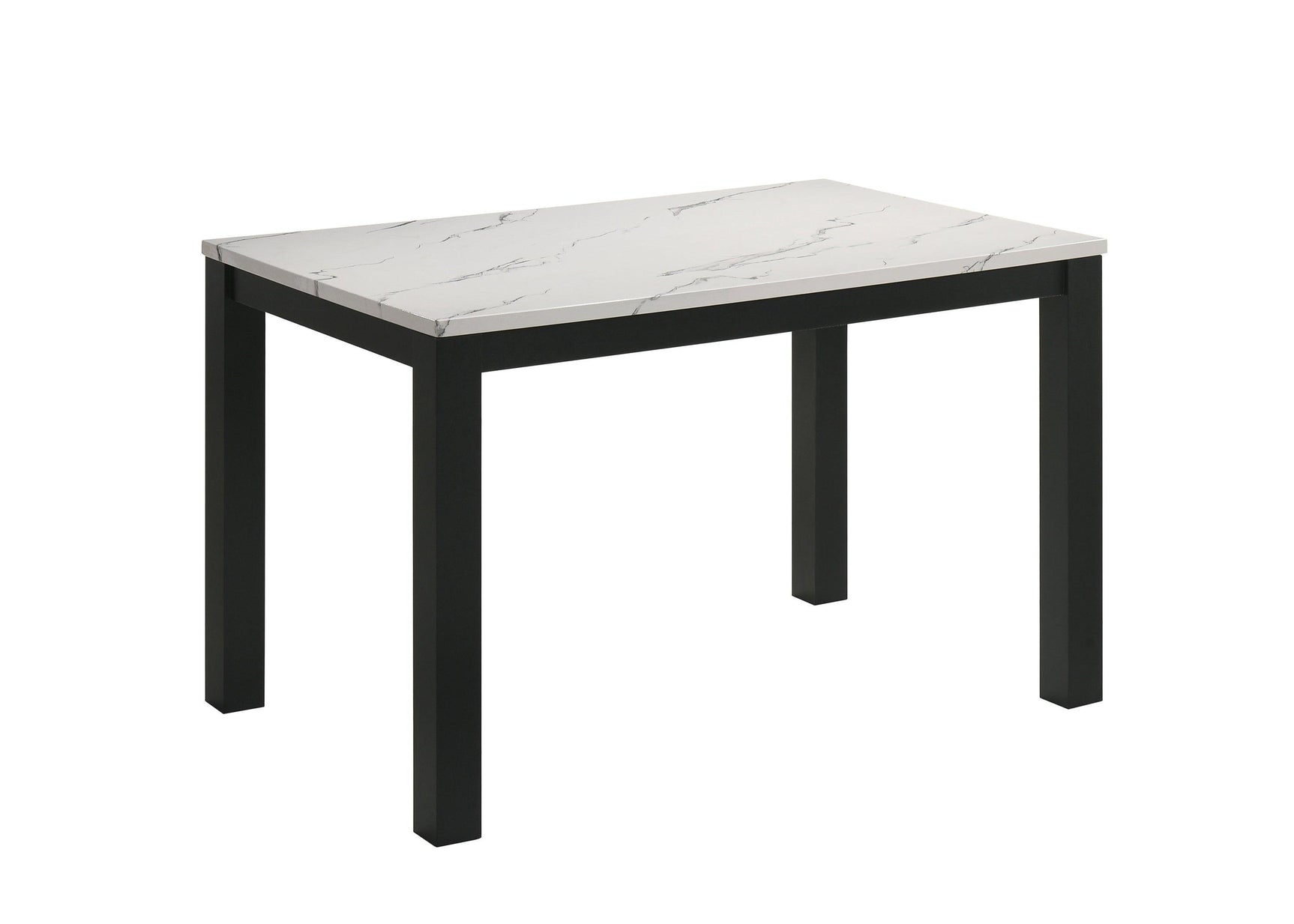 Resia Black White Rectangular Dining Room Set