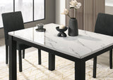 Resia Black White Rectangular Dining Room Set