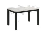 Resia Black White Rectangular Dining Room Set