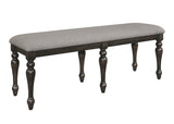 Hilara Brown Gray Fabric Upholstered Dining Room Set