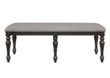 Hilara Brown Gray Fabric Upholstered Dining Room Set