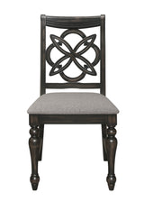 Hilara Brown Gray Fabric Upholstered Dining Room Set