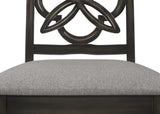 Hilara Brown Gray Fabric Upholstered Dining Room Set
