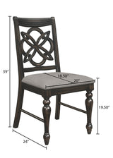 Hilara Brown Gray Fabric Upholstered Dining Room Set