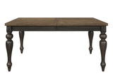 Hilara Brown Gray Fabric Upholstered Dining Room Set