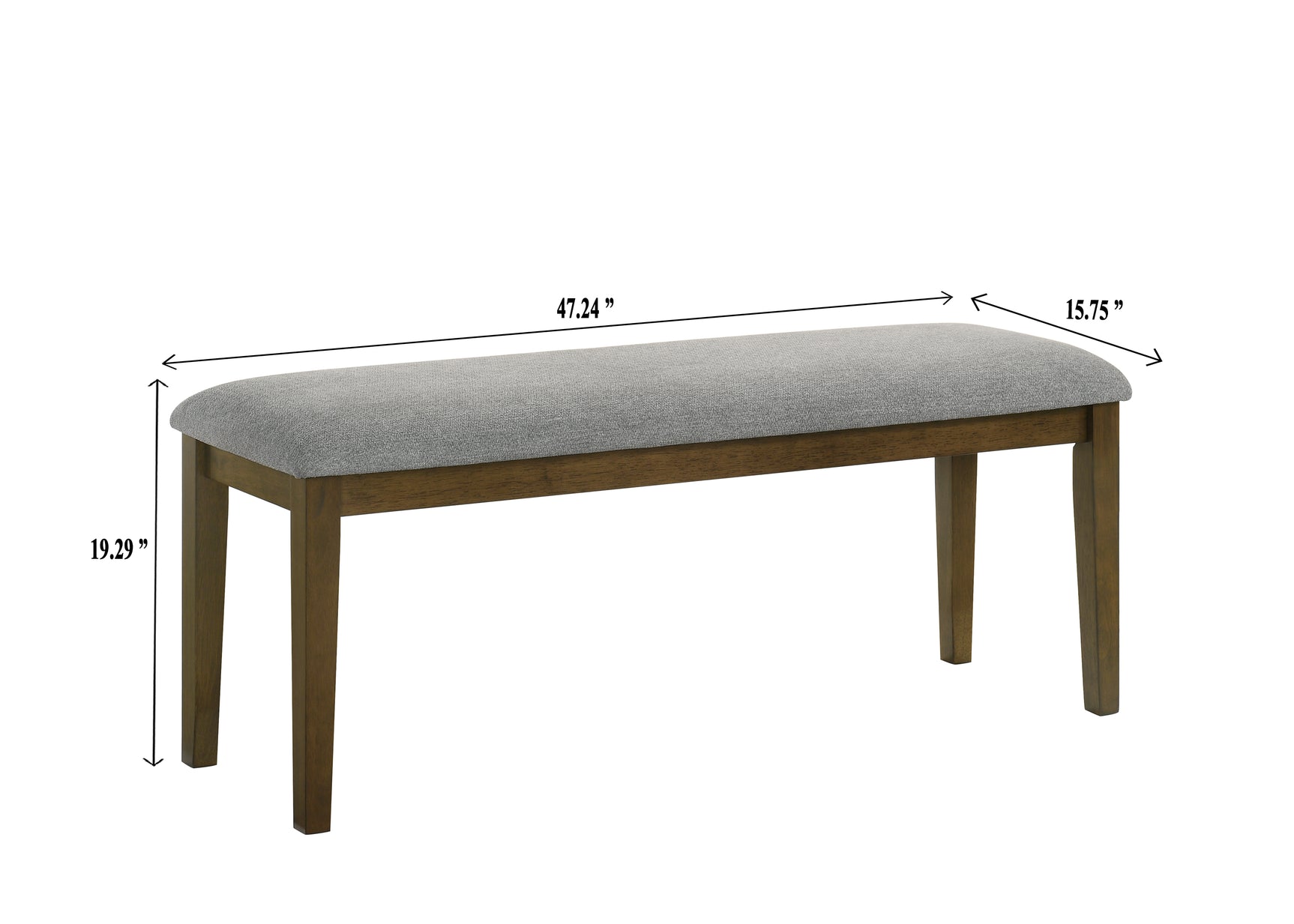 Everly Brown Gray Rectangular Extendable Dining Room Set