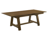 Everly Brown Gray Rectangular Extendable Dining Room Set