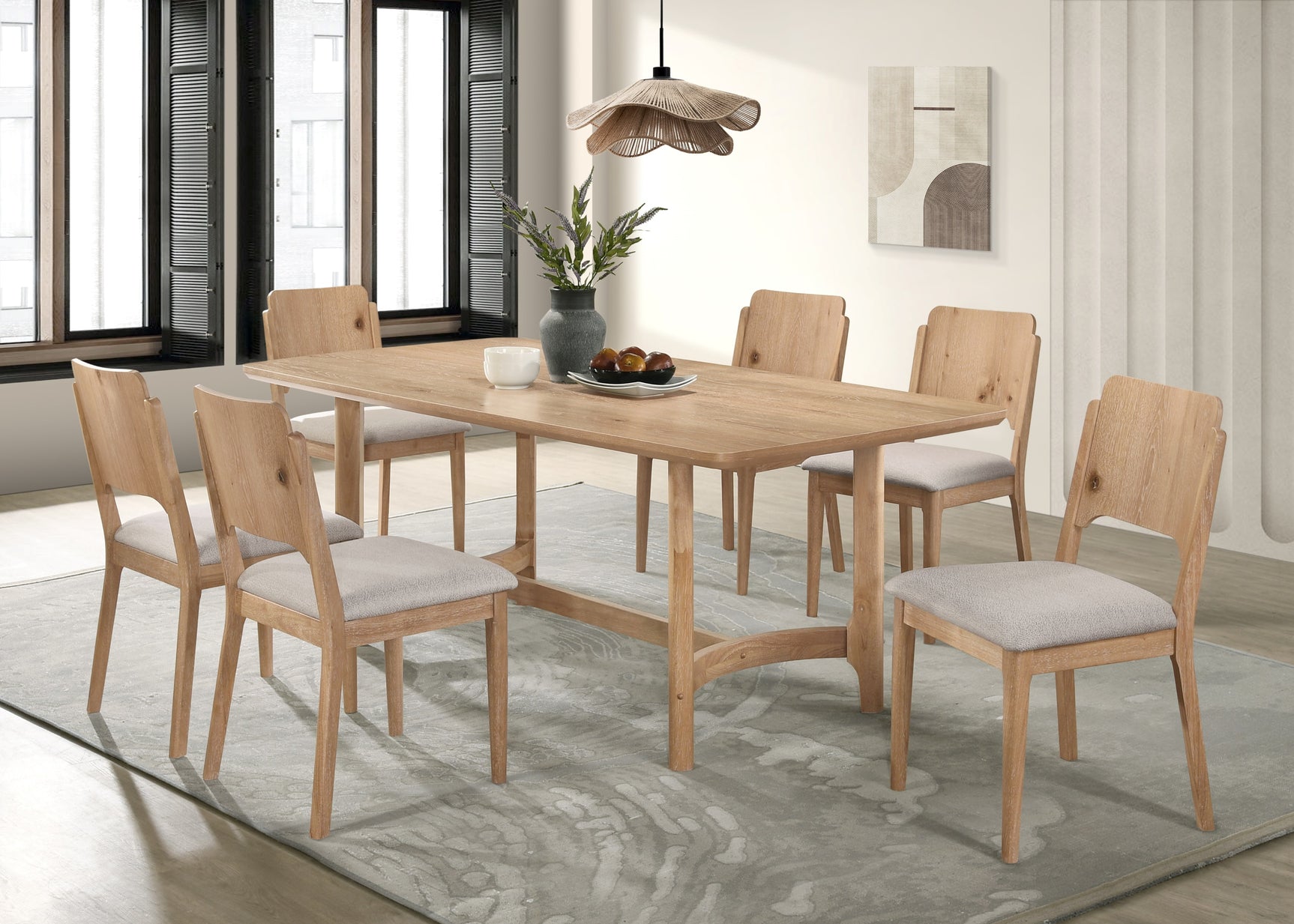 Arden Natural Rectangular Dining Room Set
