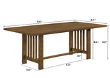 Glendale Brown Rectangular Dining Room Set view 7