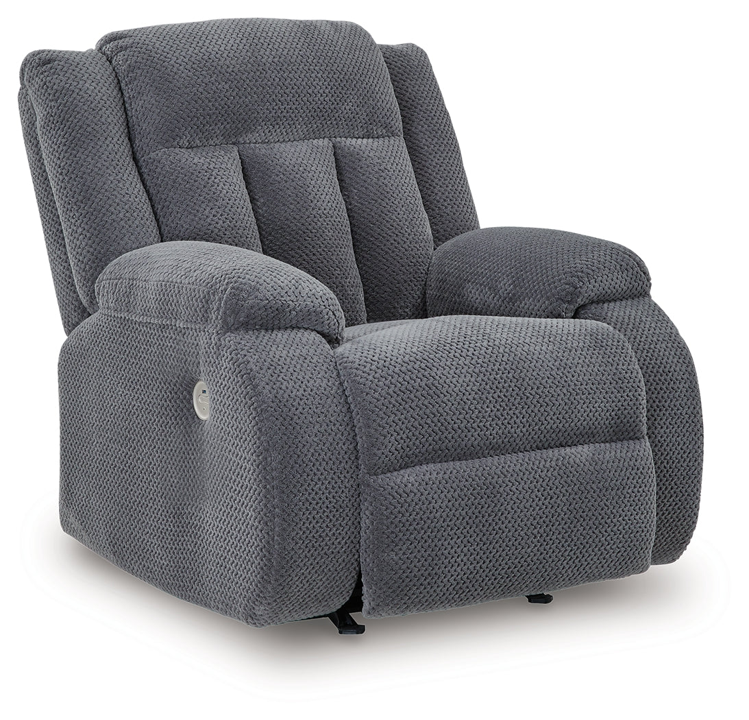 Observation Steel Velvet Power Recliner