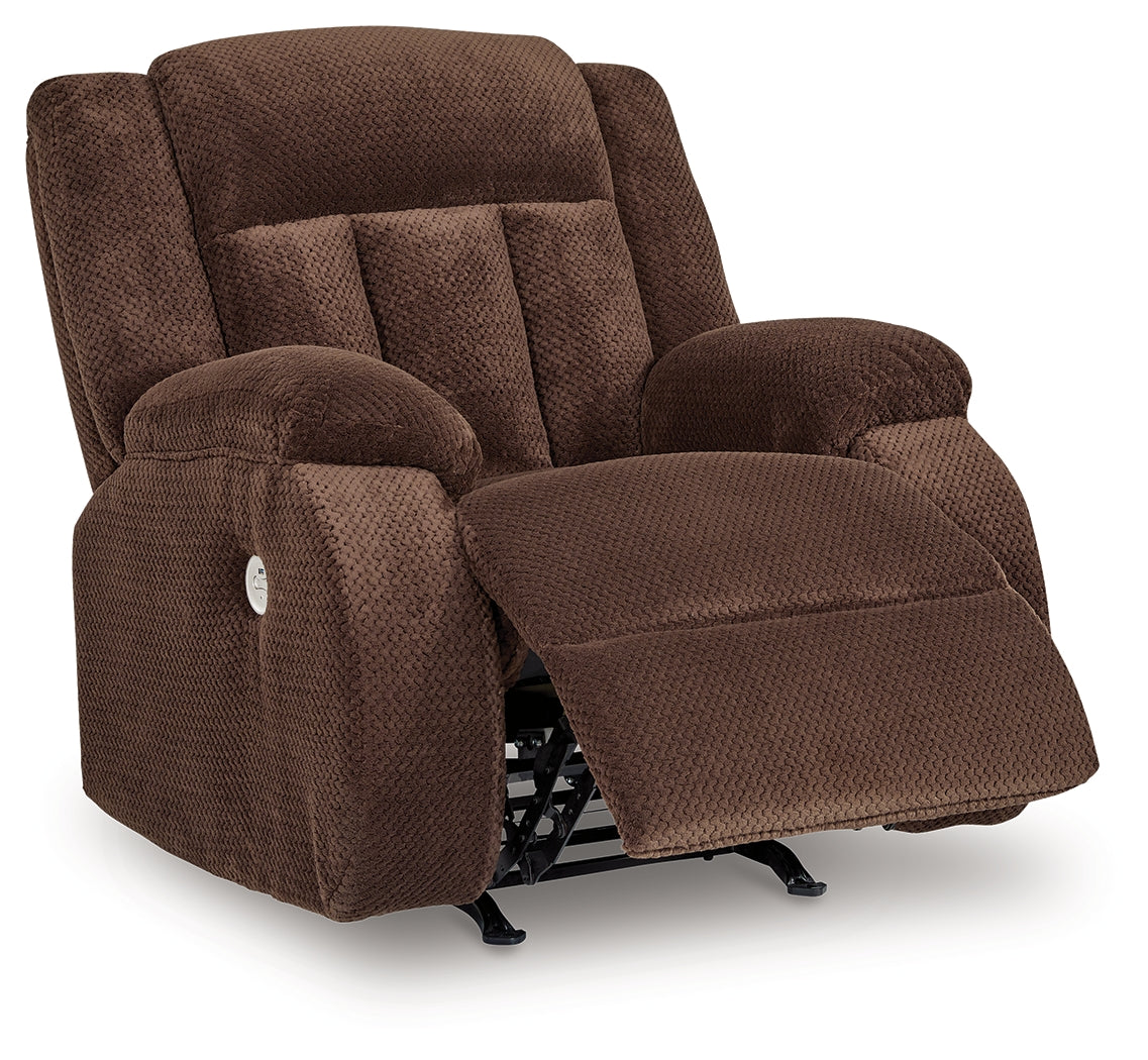 Observation Chocolate Velvet Power Recliner