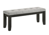 Bardstown Light Gray Upholstered Tufted Dining Room Set
