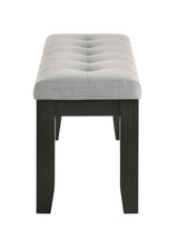 Bardstown Light Gray Upholstered Tufted Dining Room Set