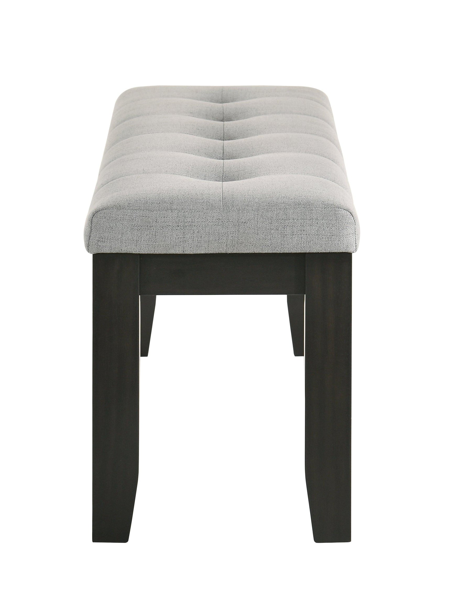Bardstown Light Gray Upholstered Tufted Dining Room Set