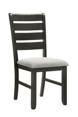 Bardstown Light Gray Upholstered Tufted Dining Room Set