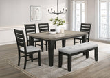 Bardstown Light Gray Upholstered Tufted Dining Room Set