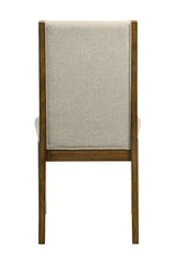 Hollister Brown Gray Upholstered Extendable Dining Room Set
