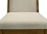 Hollister Brown Gray Upholstered Extendable Dining Room Set