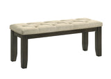 Herbert Gray Upholstered Tufted Rectangular Dining Room Set