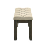 Herbert Gray Upholstered Tufted Rectangular Dining Room Set