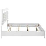 Cassia Eastern King LED Panel Bed White High Gloss