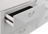 Cassia 6-drawer Bedroom Dresser Cabinet White High Gloss