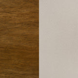 Adderley Queen Wood Panel Bed Cream and Warm Brown