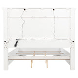 McKinney Eastern King LED Light Panel Bed Vintage White