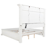 McKinney Queen LED Light Panel Bed Vintage White
