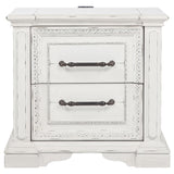 McKinney 2-drawer Nightstand with Dual USB Vintage White