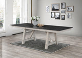 Maribelle Chalk Gray Extendable Dining Room Set