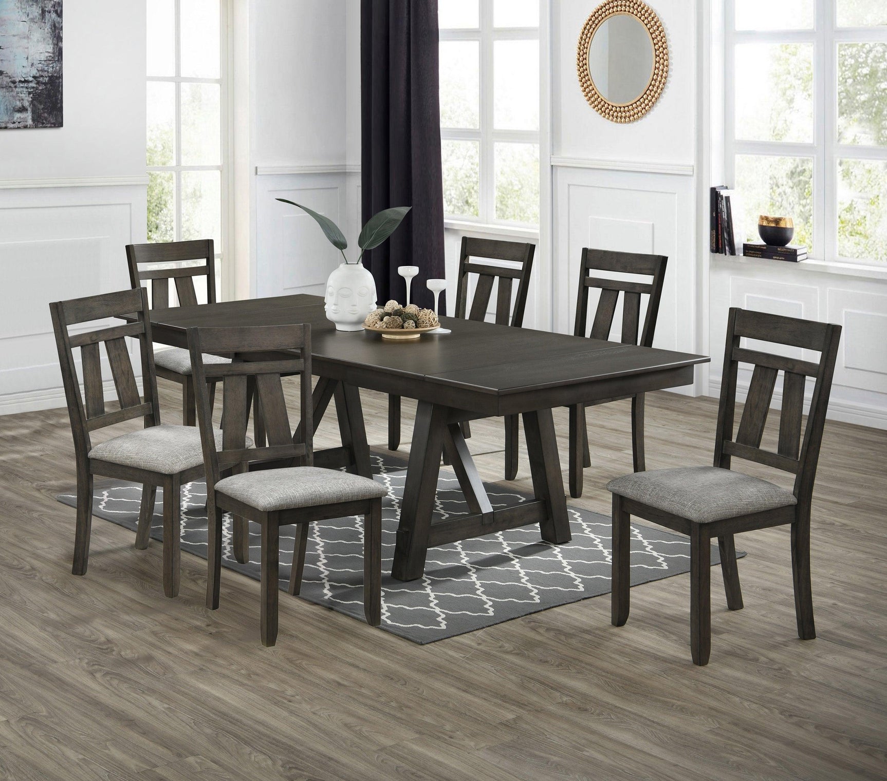 Marbelle Brown Rectangular Dining Room Set
