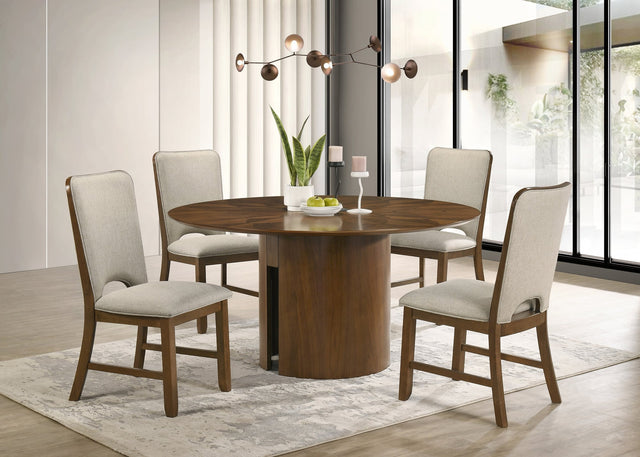 Shari Brown Round Dining Room Set from Ella Furniture