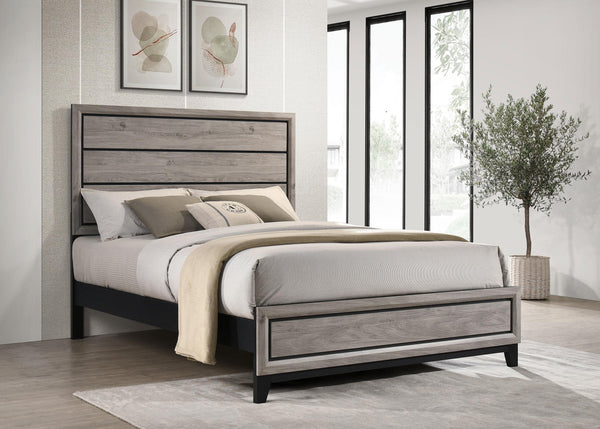 Watson Wood Queen Panel Bed Light Taupe