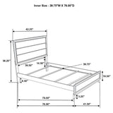 Watson Wood Twin Panel Bed Light Taupe