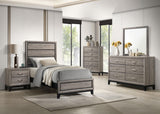 Watson Wood Twin Panel Bed Light Taupe
