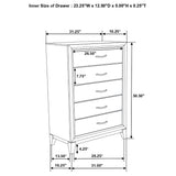 Watson 5-drawer Bedroom Chest of Drawers Light Taupe