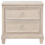 Pembroke 2-drawer Nightstand Bedside Table Washed Oak