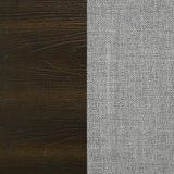 Atlas 63-inch Eastern King Upholstered Panel Bed Grey and Dark Oak