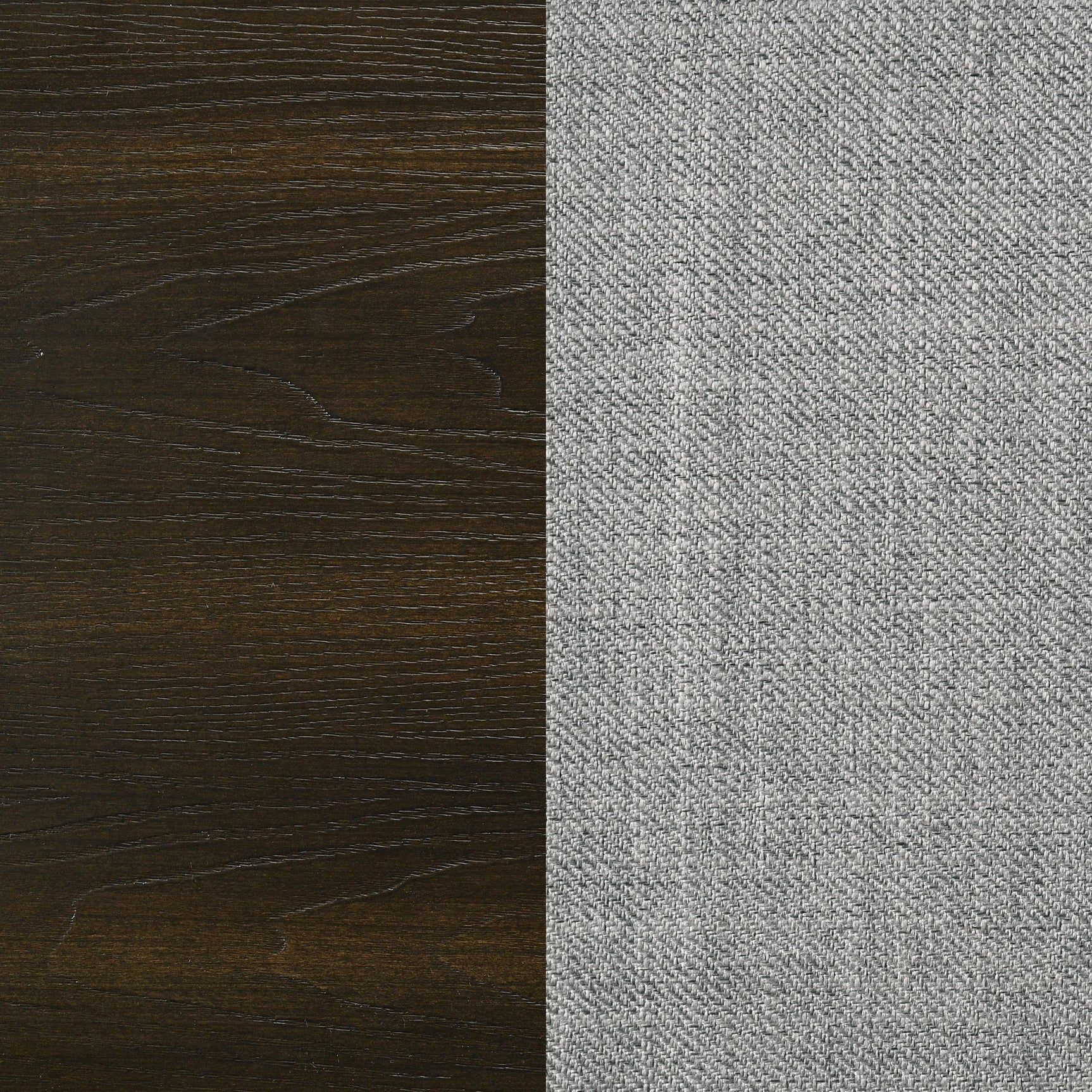 Atlas 63-inch Queen Upholstered Panel Bed Grey and Dark Oak