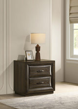 Atlas 2-drawer Bedroom Nightstand Bedside Table Dark Oak
