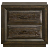 Atlas 2-drawer Bedroom Nightstand Bedside Table Dark Oak